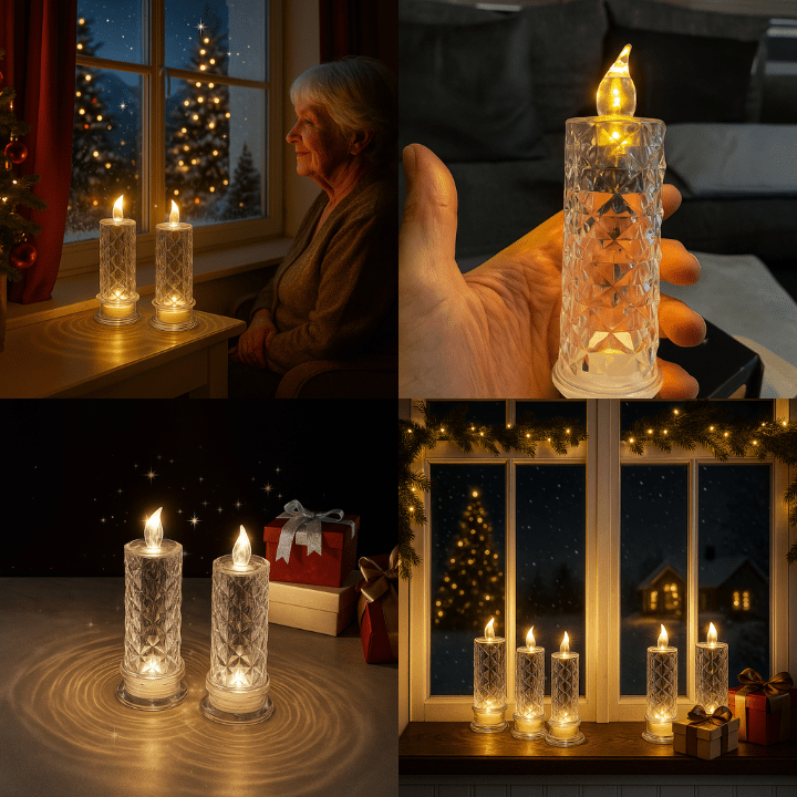 Auréa | Veilige Flame Glass Luxe LED Kaarsen - Lampista