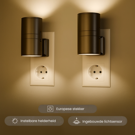 AmbiPlug | Instelbare LED Wandlamp met Sensor