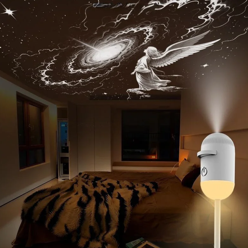 NebulaGlow projectorlamp met verwisselbare projectieschijf
