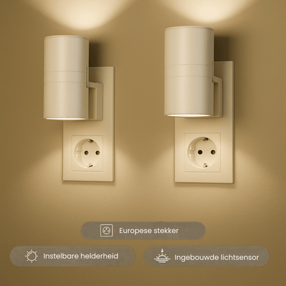 AmbiPlug | Instelbare LED Wandlamp met Sensor - Lampista