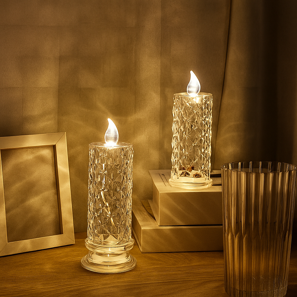 Auréa | Veilige Flame Glass Luxe LED Kaarsen
