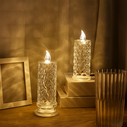 Auréa | Veilige Flame Glass Luxe LED Kaarsen