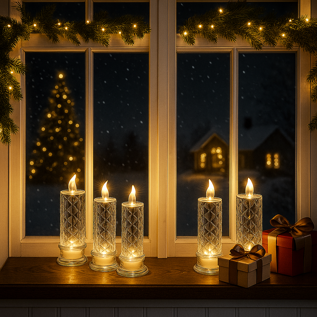 Auréa | Veilige Flame Glass Luxe LED Kaarsen