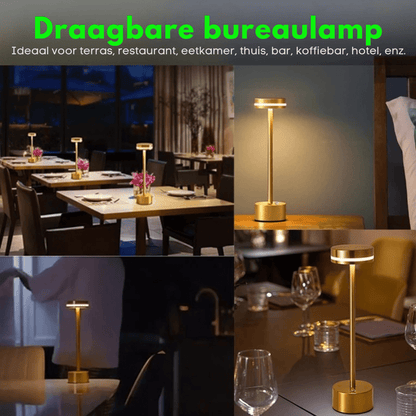Aurea | De Luxe Draadloze Tafellamp in Goud - Lampista