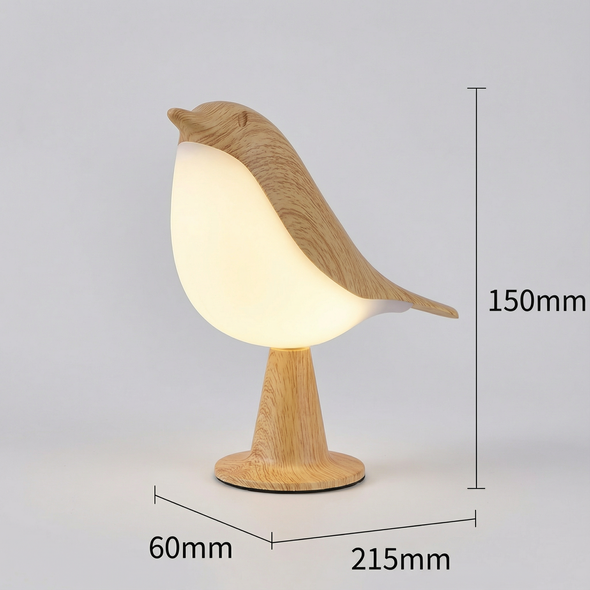 Paloma nachtlamp afmetingen 150mm hoog