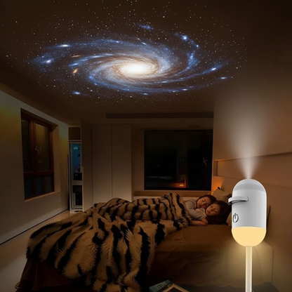 NebulaGlow sterrenprojector projecteert een sterrenhemel op het plafond