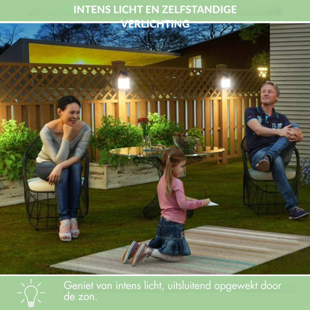 1+1 Gratis - Lumo | Stijlvolle Solar Buitenlamp