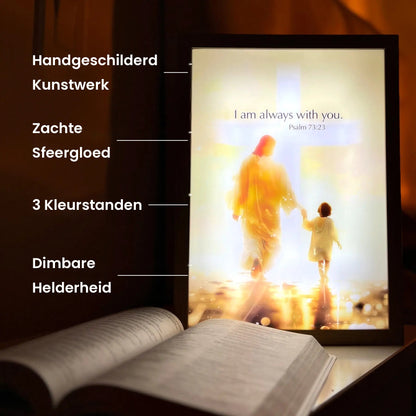Jezus – Handgemaakte Lichtgevende Wandlamp
