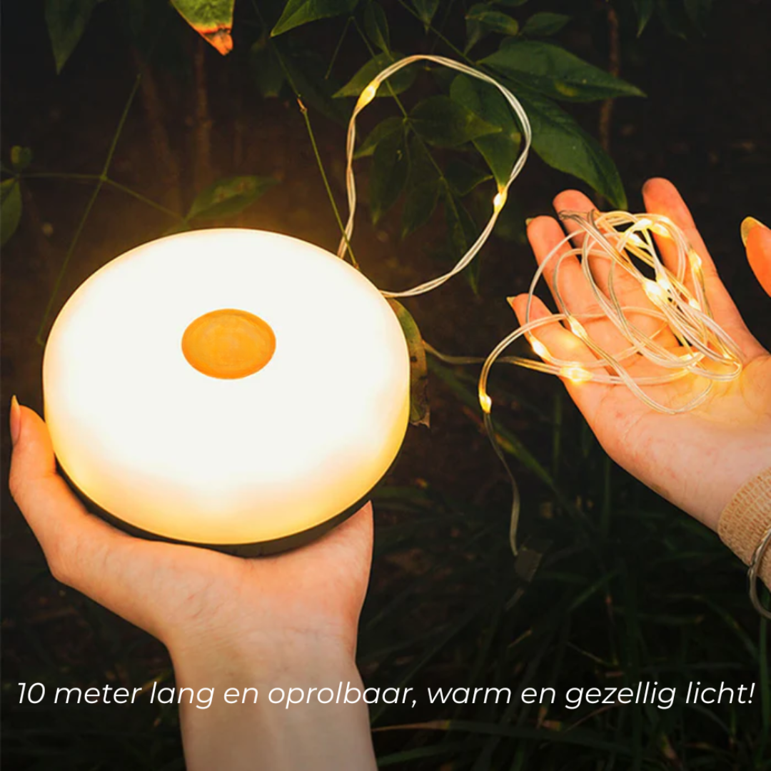 TrailGlow | Oprolbare LED Campingverlichting op Solar en USB